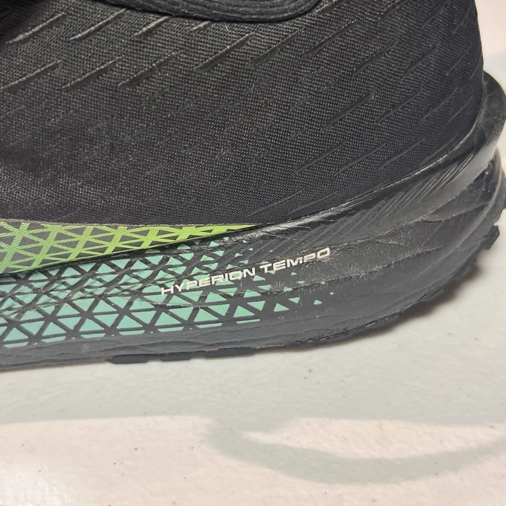 Brooks Hyperion Tempo Men's Running Shoes Black/Green, Size 12 EUC‎
